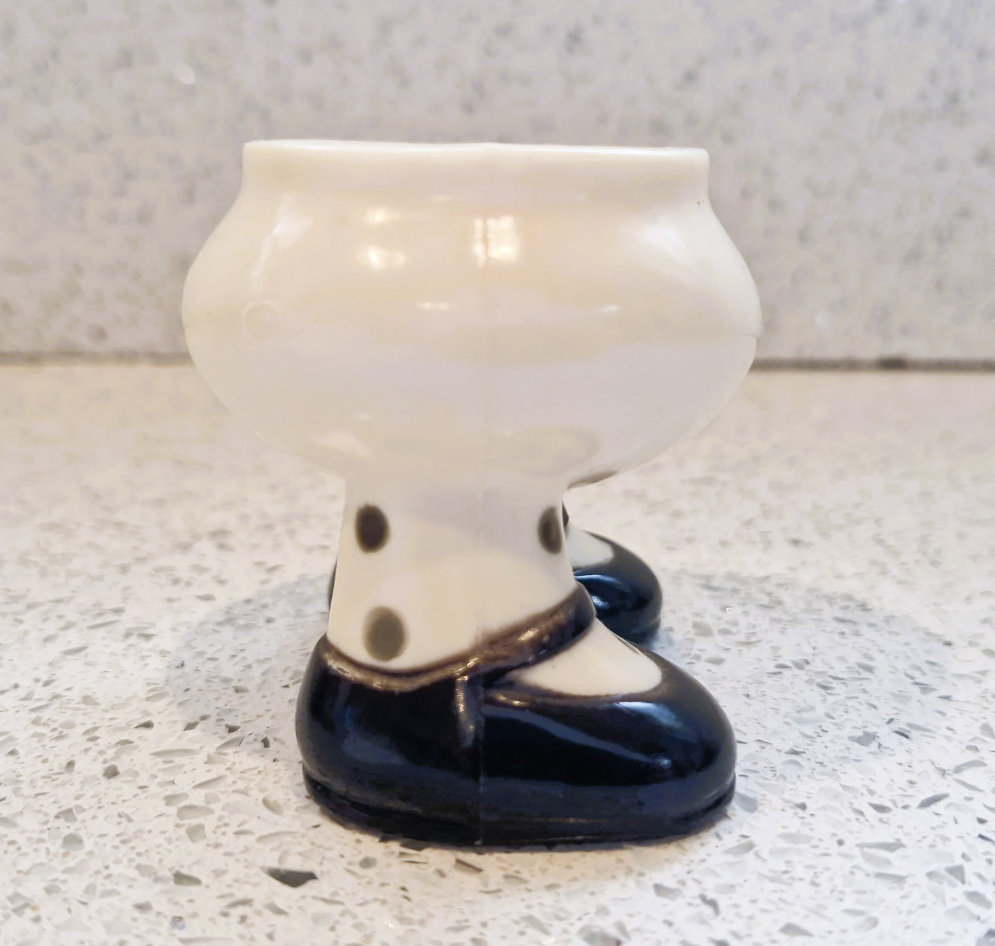 Vintage Eggs on Legs Egg cup, Walking Egg cup, MCM, Bakerlite
