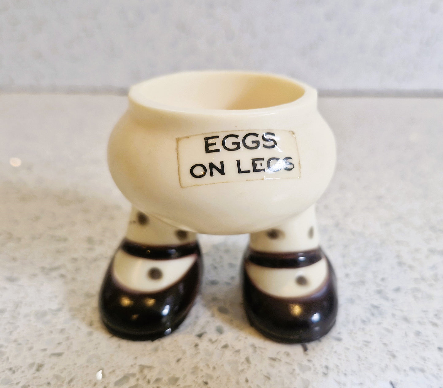 Vintage Eggs on Legs Egg cup, Walking Egg cup