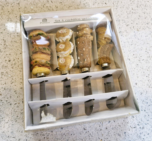 Vintage Patisserie Butter spreaders, croissant, Bagel, Cake: Kitsch, Quirky