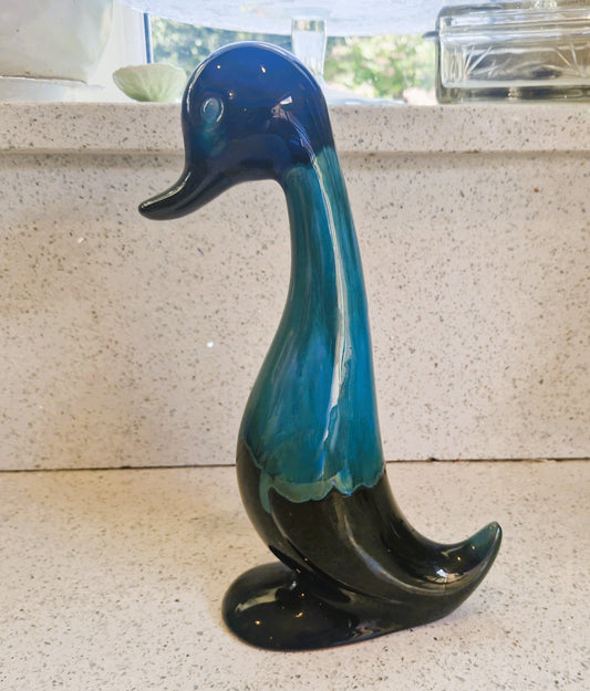 Mid Century Blue Mountain Pottery Duck Ornament - Canadian Studio Pottery