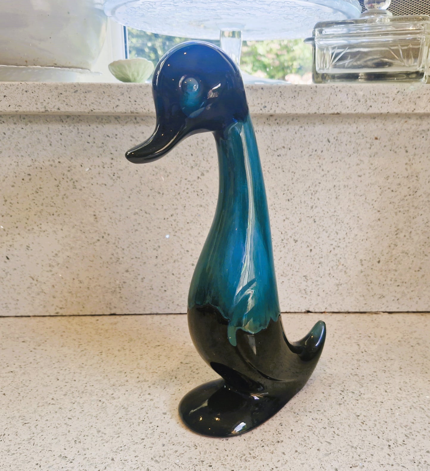 Mid Century Blue Mountain Pottery Duck Ornament - Canadian Studio Pottery
