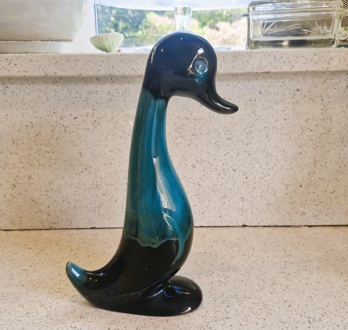 Mid Century Blue Mountain Pottery Duck Ornament - Canadian Studio Pottery