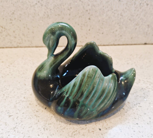 Blue Mountain Pottery Swan Trinket Dish: Canadian Studio Ceramic