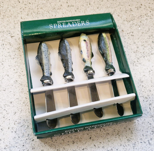 Vintage Fish Butter spreaders, Boston Warehouse, Quirky, Unique, Novelty Butter Knives