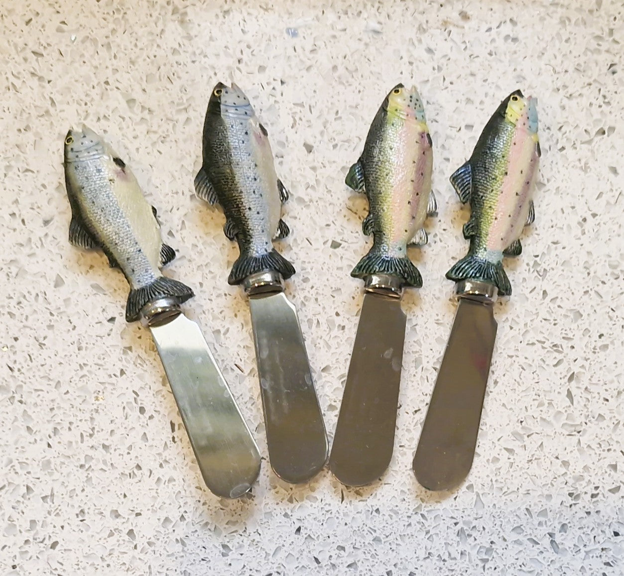 Vintage Fish Butter spreaders, Boston Warehouse, Quirky, Unique, Novelty Butter Knives