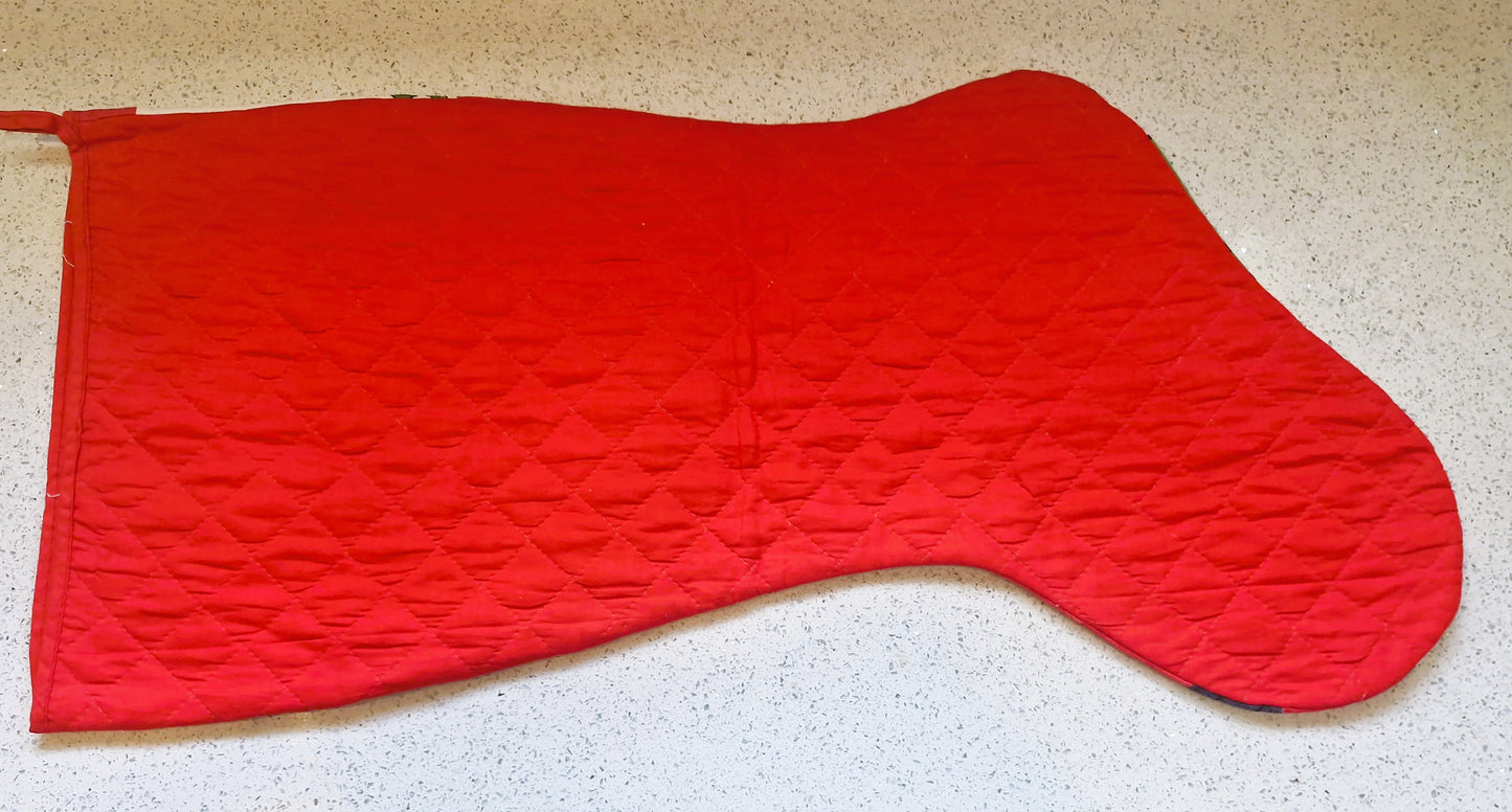 Vintage Christmas Stocking, Vintage, Handmade Christmas Stocking,  Christmas, Xmas, Stocking, Kitsch, Quirky, Santa, Father Christmas