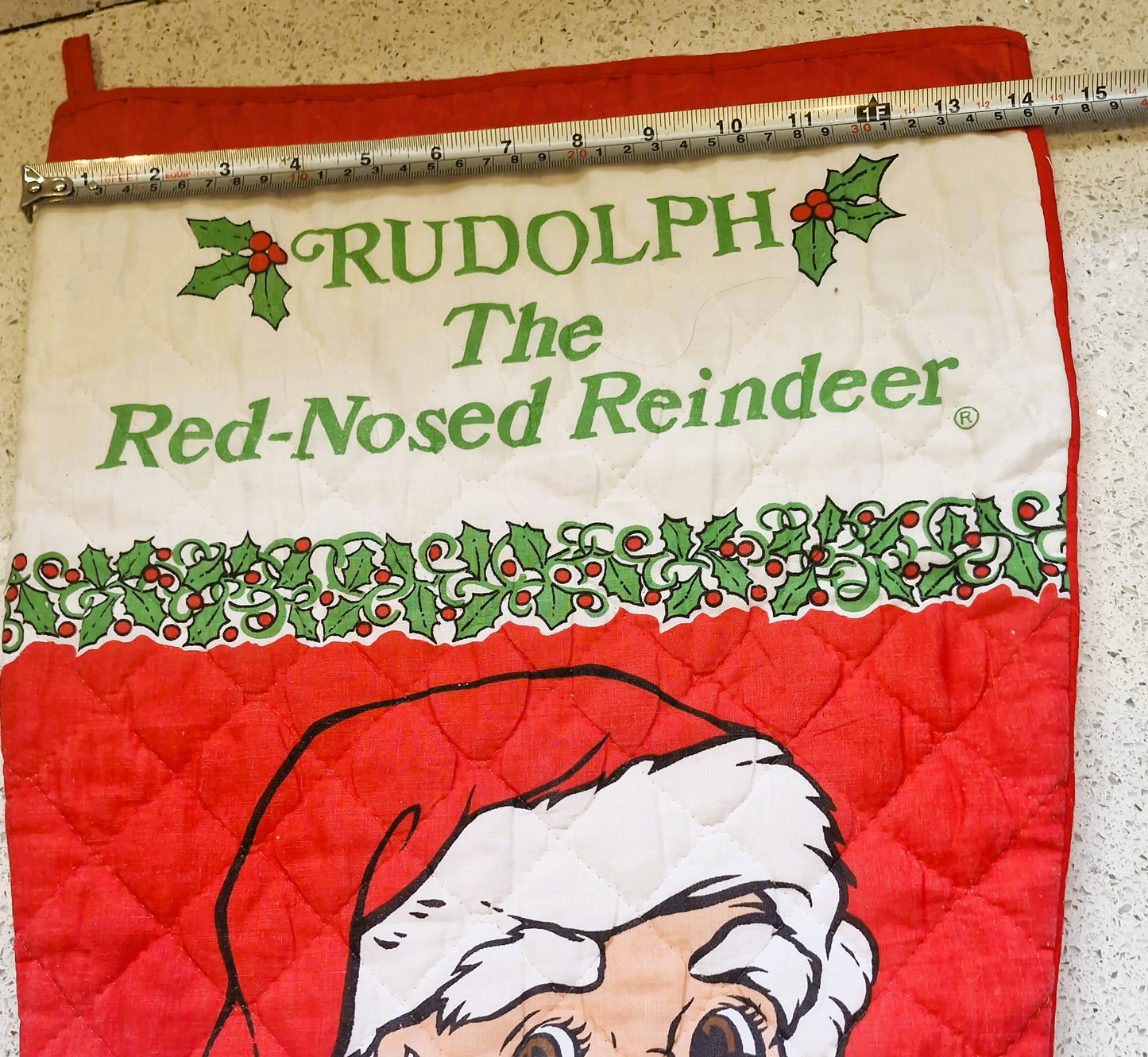 Vintage Christmas Stocking, Vintage, Handmade Christmas Stocking,  Christmas, Xmas, Stocking, Kitsch, Quirky, Santa, Father Christmas