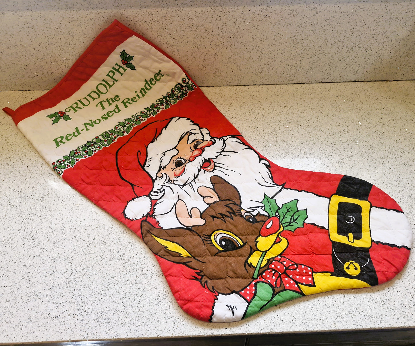 Vintage Christmas Stocking, Vintage, Handmade Christmas Stocking,  Christmas, Xmas, Stocking, Kitsch, Quirky, Santa, Father Christmas