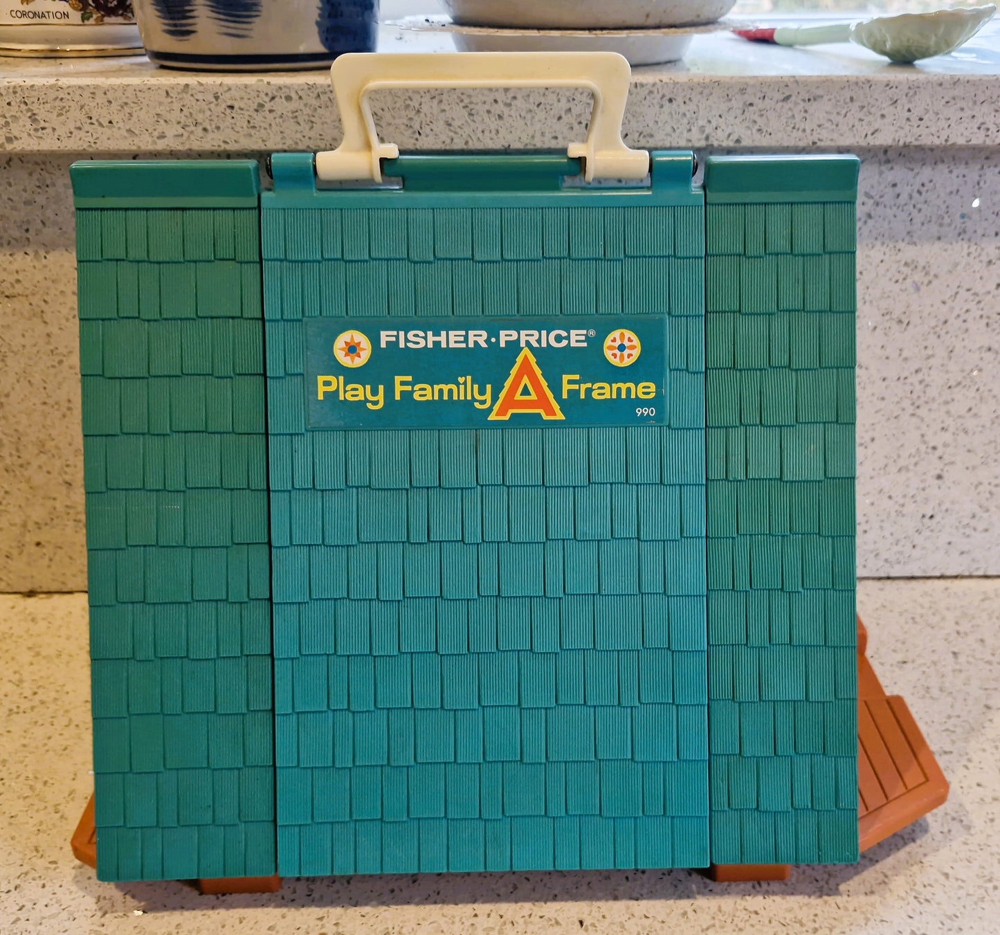 Fisher-Price Play Family A Frame House, Fisher Price A frame House, complete, Vintage Fisher Price Toys, 1970s