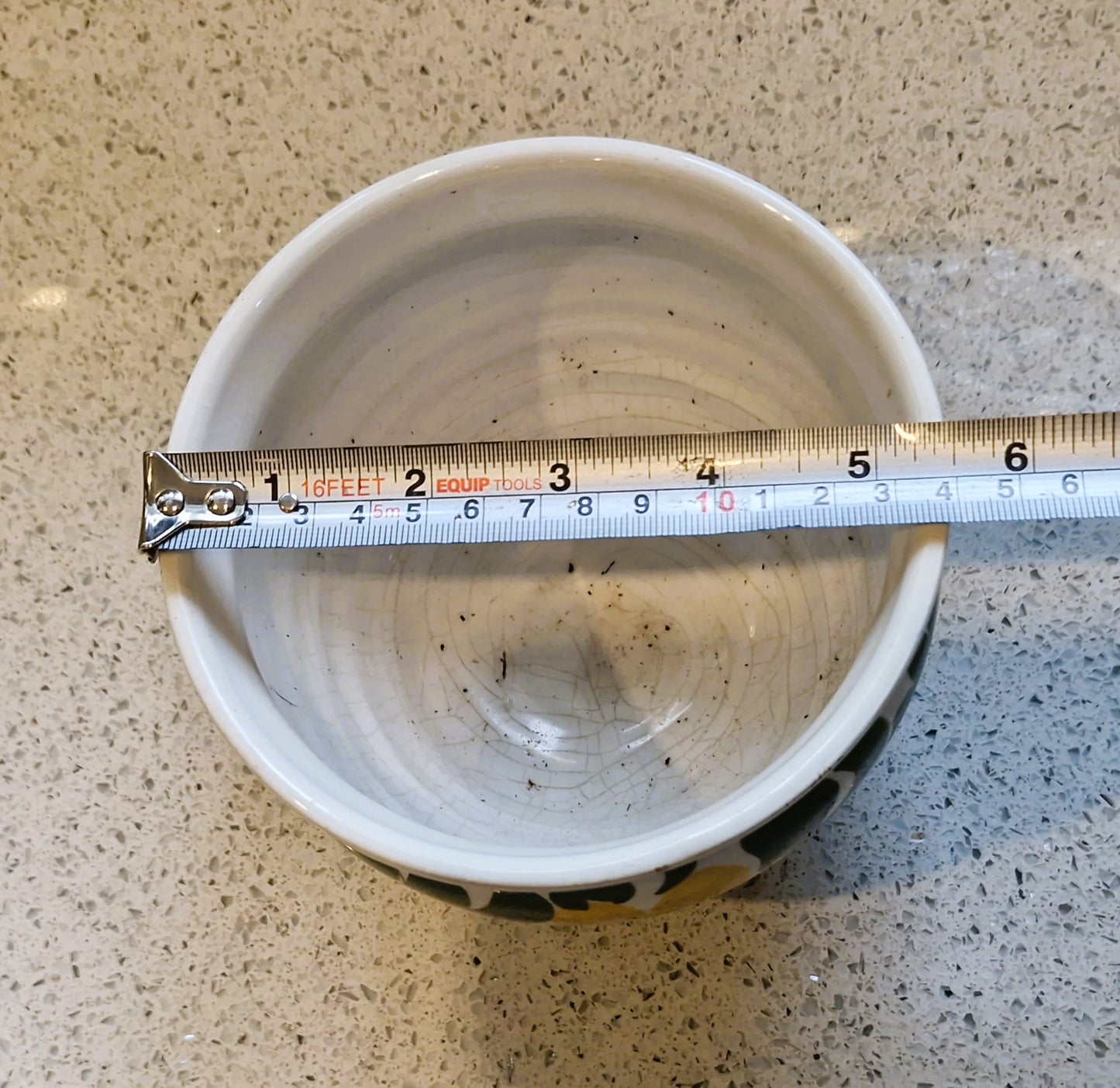 Vintage Hand Painted Sunflower Plant Pot: Mediterranean Indoor Planter