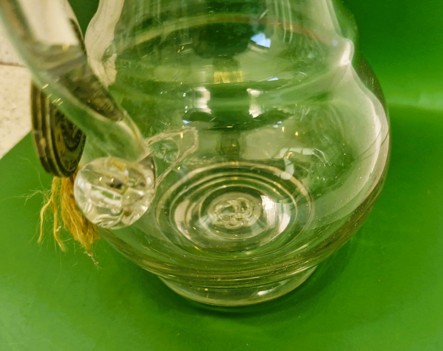 Vintage Whiskey Water Jug, Pewter Top, Water Jug, Whiskey Water Jug, Serie, Original, German, Waldglas, Pewter Pitcher: