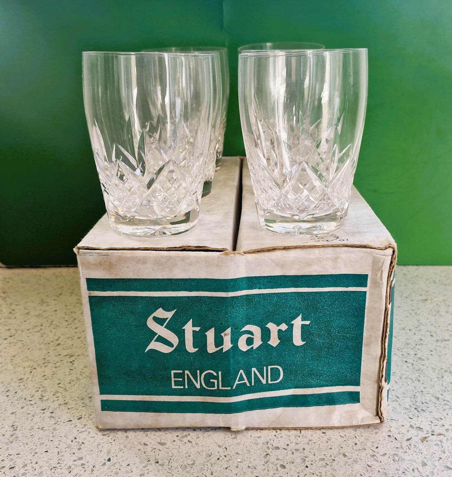 Vintage Stuart Crystal, Crystal Whisky glasses, Made in England,