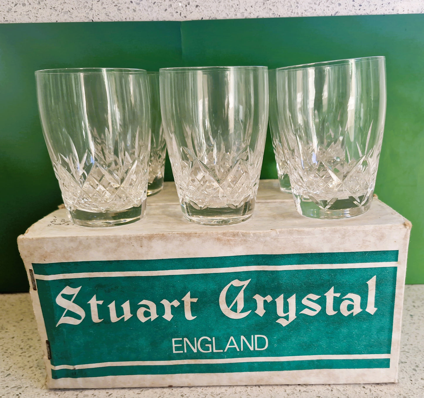 Vintage Stuart Crystal, Crystal Whisky glasses, Made in England,