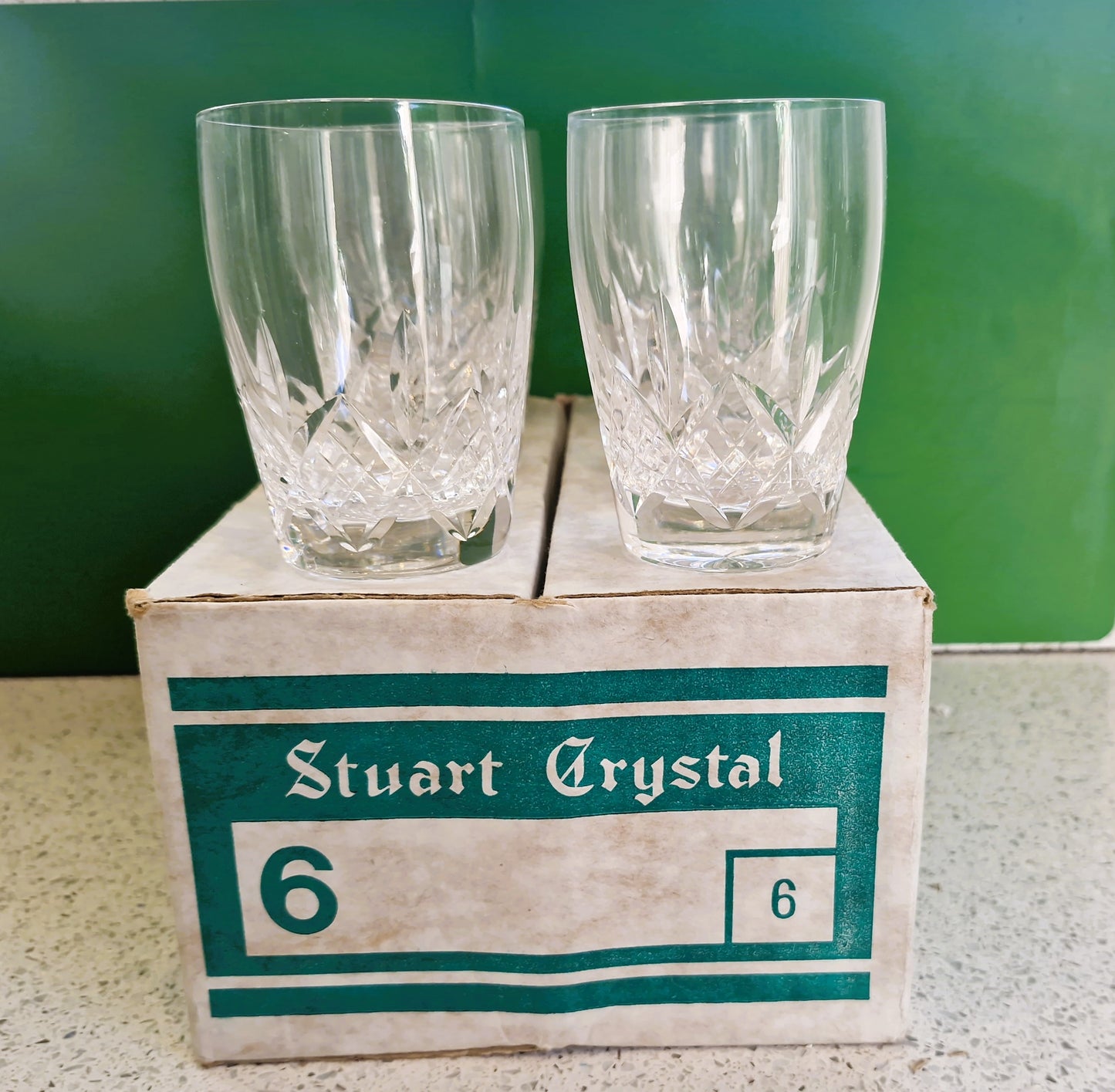 Vintage Stuart Crystal, Crystal Whisky glasses, Made in England,