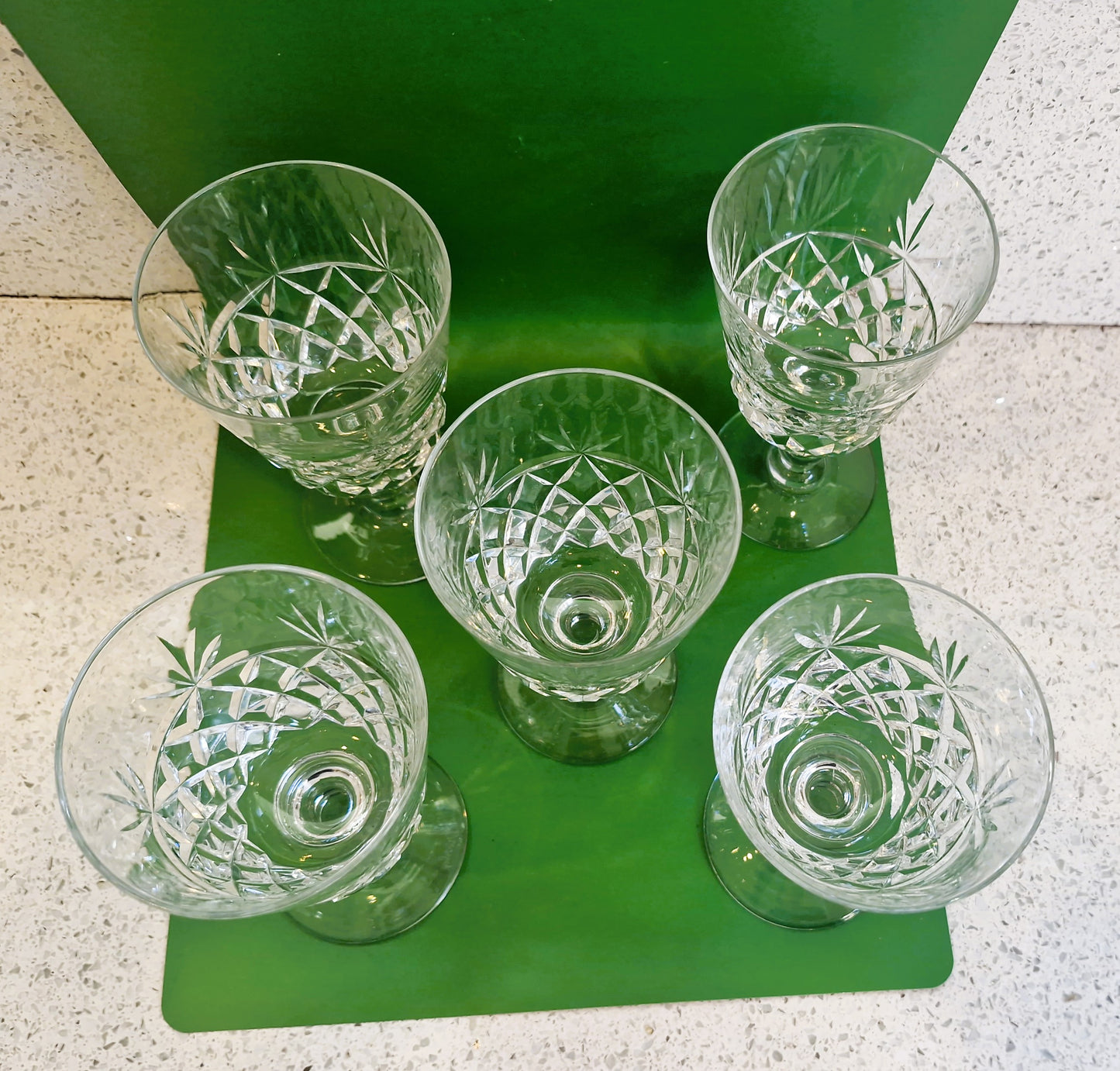 Vintage Royal Brierley Crystal Wine Glasses - 'Bruce' Pattern, Made in England