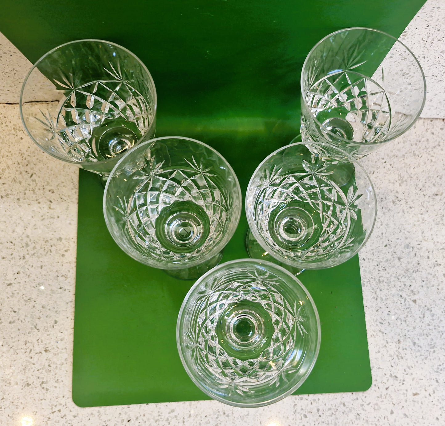 Vintage Royal Brierley Crystal Wine Glasses - 'Bruce' Pattern, Made in England