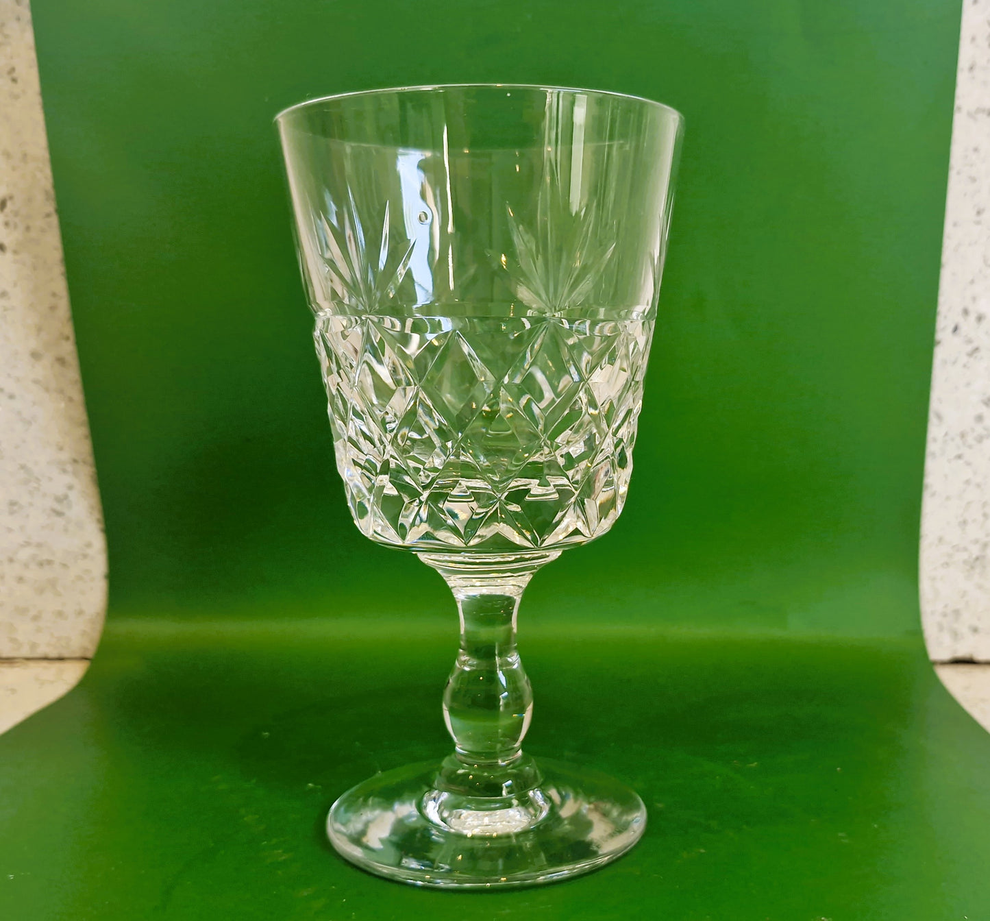 Vintage Royal Brierley Crystal Wine Glasses - 'Bruce' Pattern, Made in England