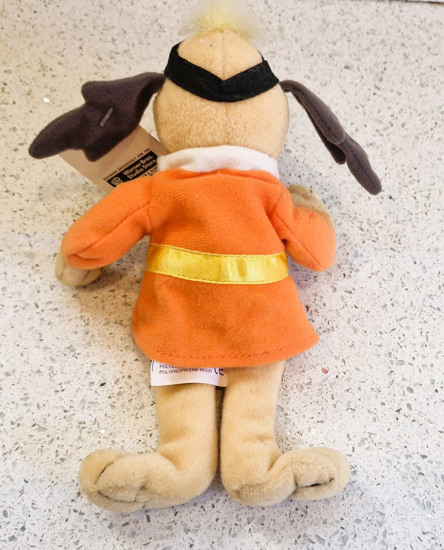 Warner Bros plush, beanie, 'Hong Kong Phooey', Vintage, 2001, Hanna-Barbera, 'Very Good Condition