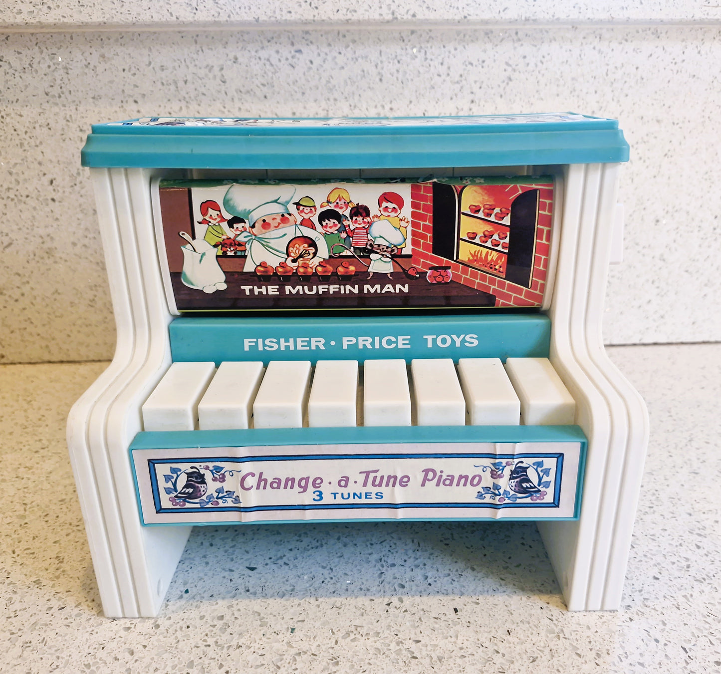 Vintage Fisher Price Toys Change a Tune Piano, 3 Tunes, WORKING