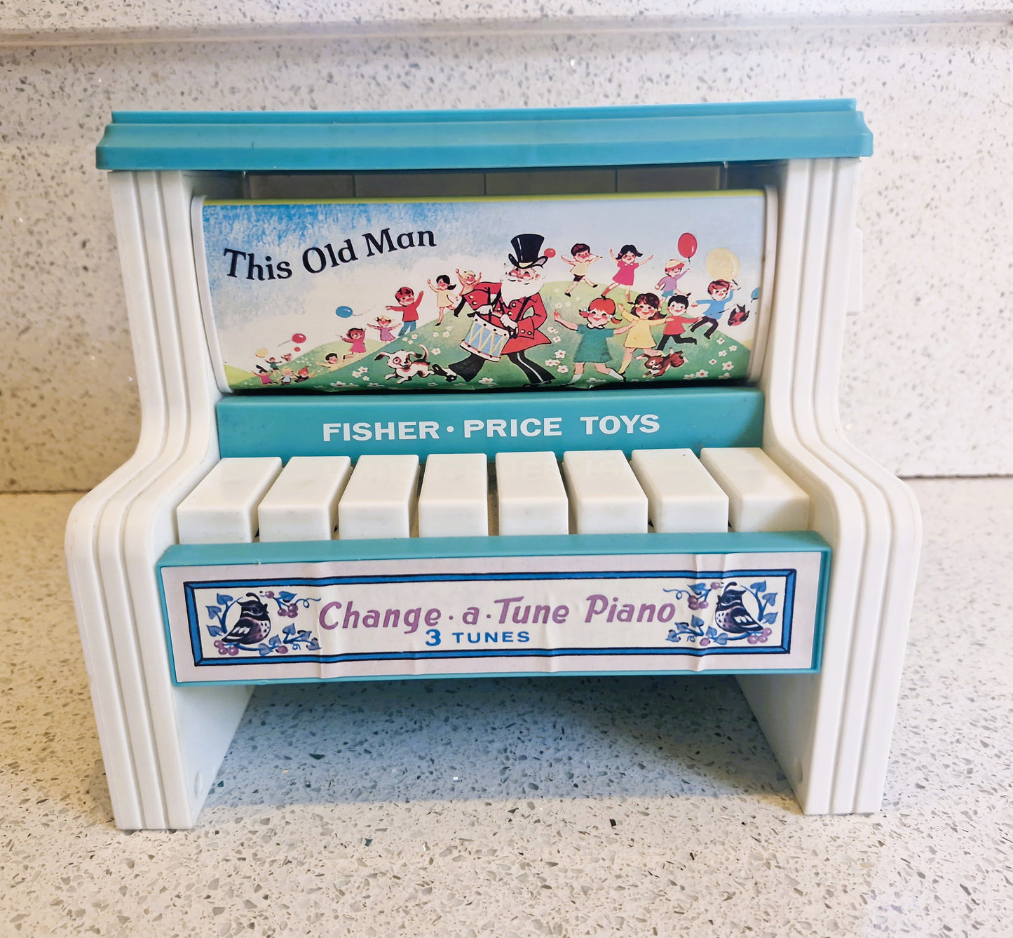 Vintage Fisher Price Toys Change a Tune Piano, 3 Tunes, WORKING