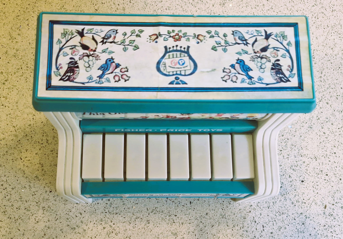 Vintage Fisher Price Toys Change a Tune Piano, 3 Tunes, WORKING