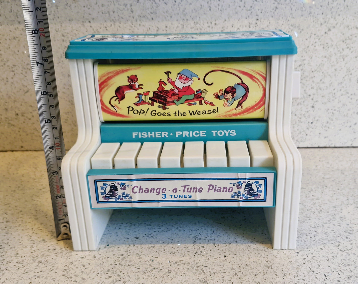 Vintage Fisher Price Toys Change a Tune Piano, 3 Tunes, WORKING