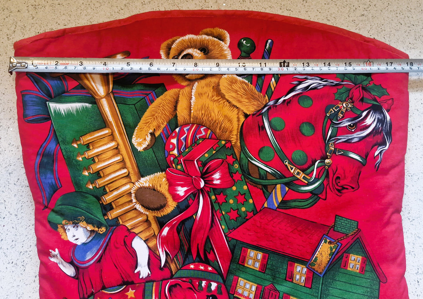 Vintage Christmas Stocking, Vintage, Handmade Christmas Stocking,  Christmas, Xmas, Stocking, Kitsch, Quirky, Santa, Father Christmas