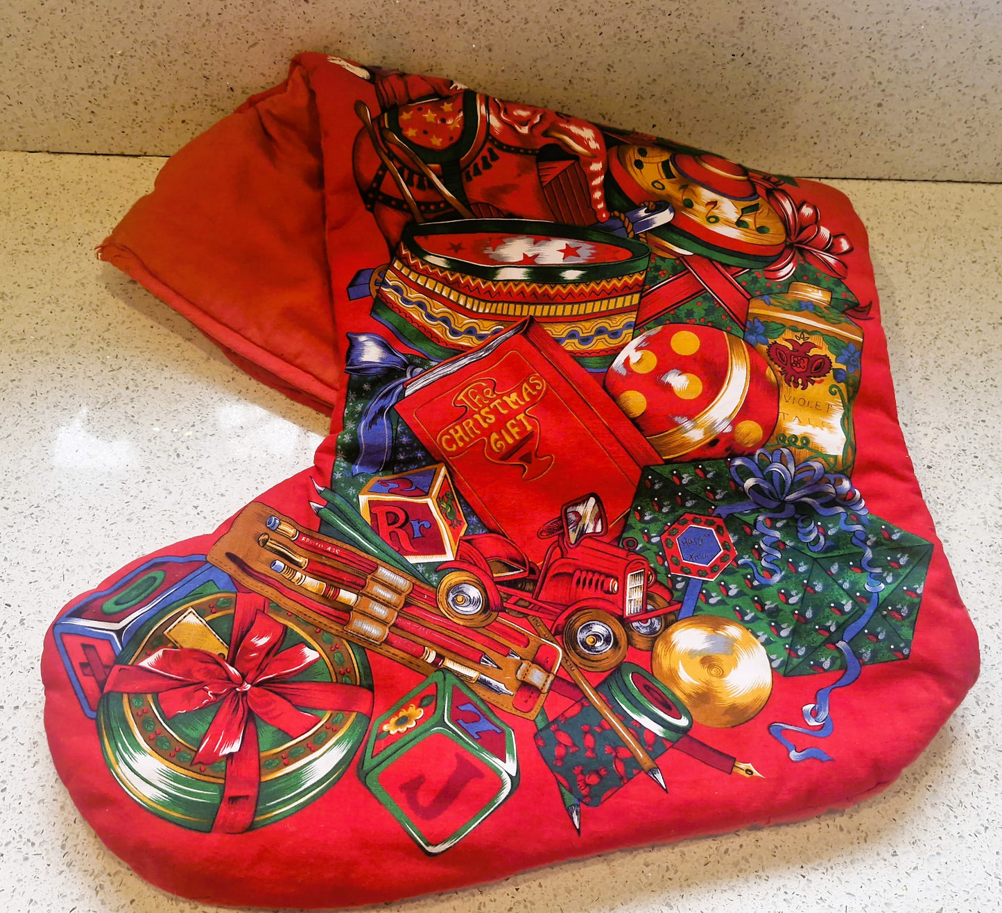 Vintage Christmas Stocking, Vintage, Handmade Christmas Stocking,  Christmas, Xmas, Stocking, Kitsch, Quirky, Santa, Father Christmas