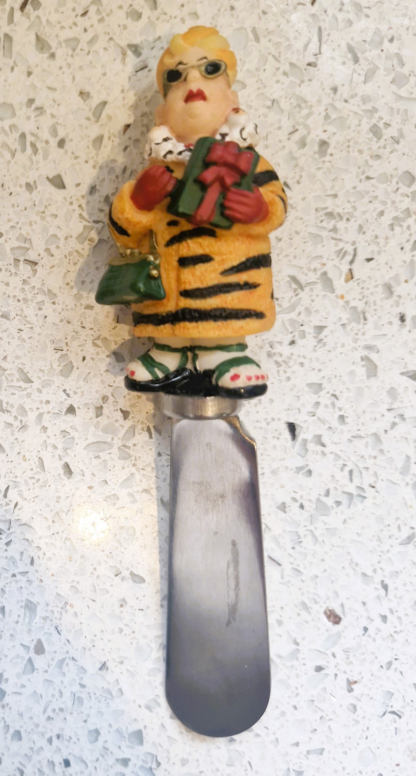 Vintage Christmas Folk Butter spreaders, Boston Warehouse, Xmas, Chrstmas dinner table