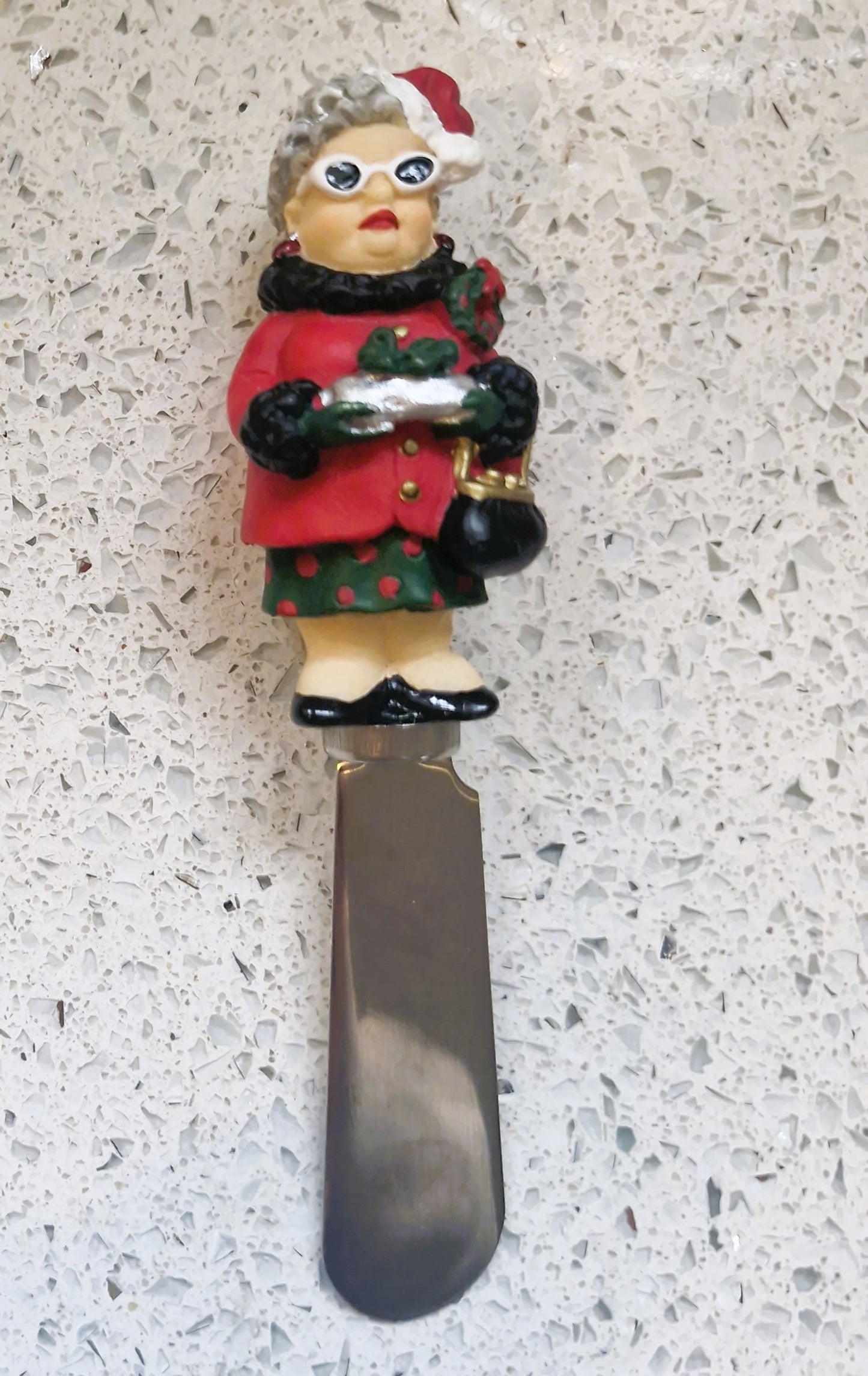 Vintage Christmas Folk Butter spreaders, Boston Warehouse, Xmas, Chrstmas dinner table
