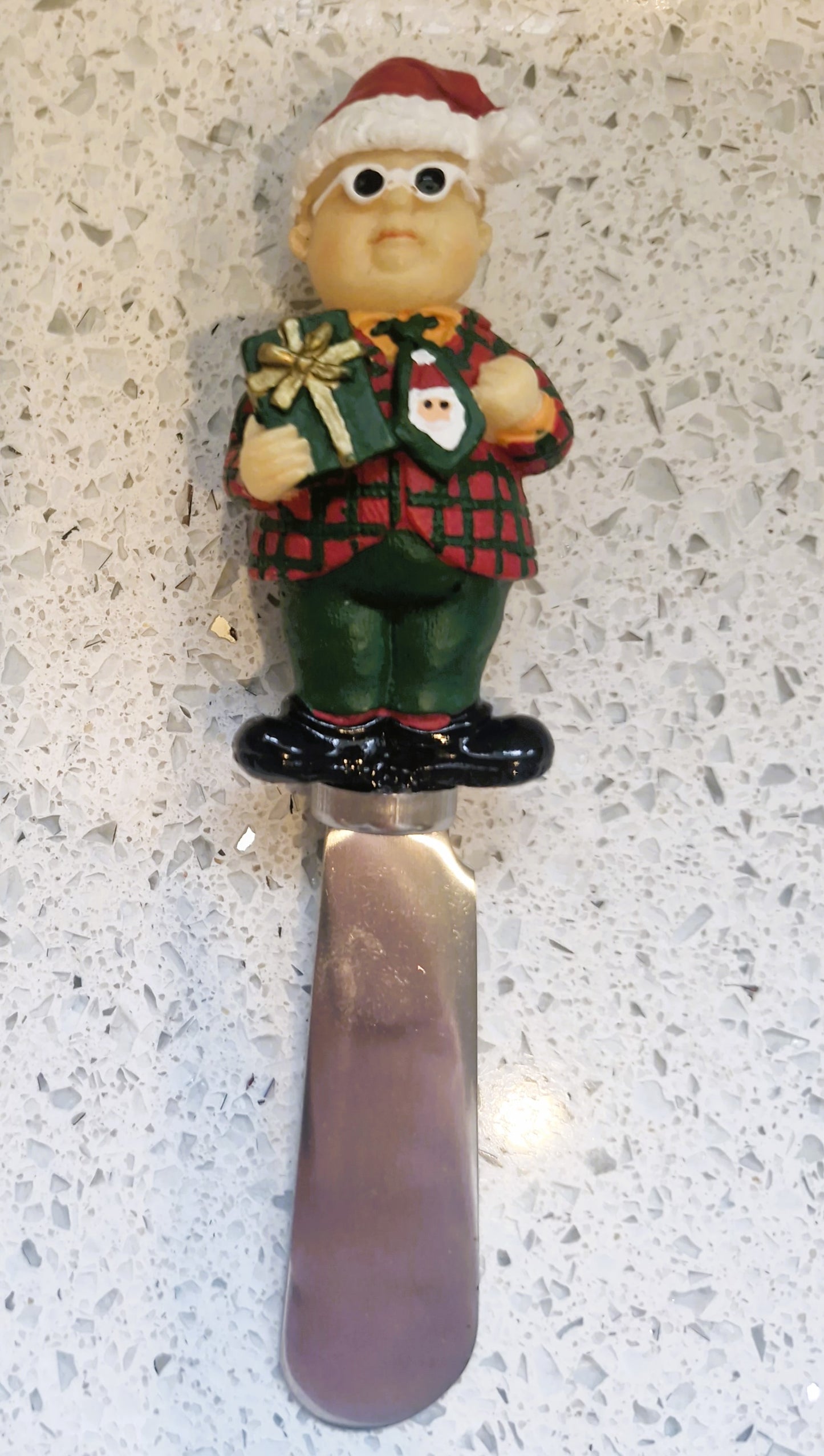 Vintage Christmas Folk Butter spreaders, Boston Warehouse, Xmas, Chrstmas dinner table