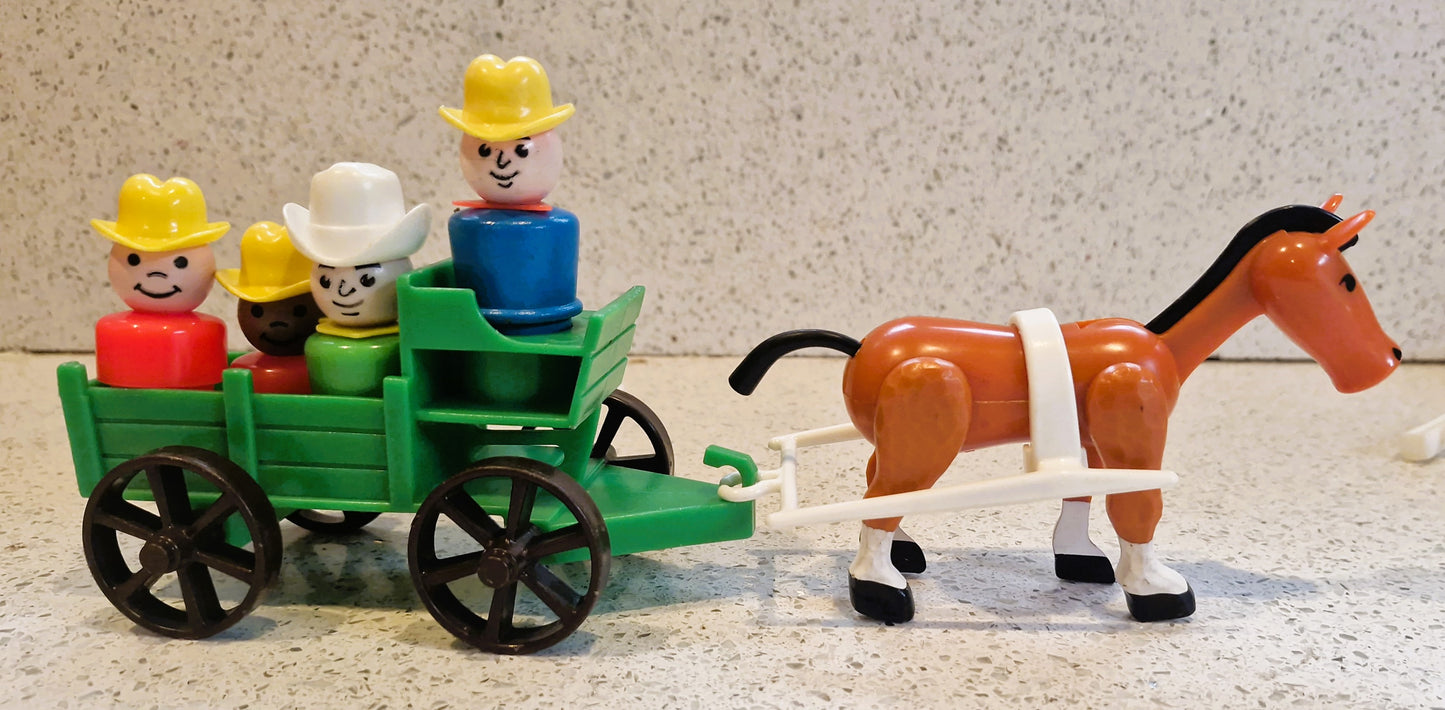 Vintage, Fisher-Price Farm, 70s, Original 1st Edition, Fisher Price Play Family Farm, Fisher-Price Play Family Farm