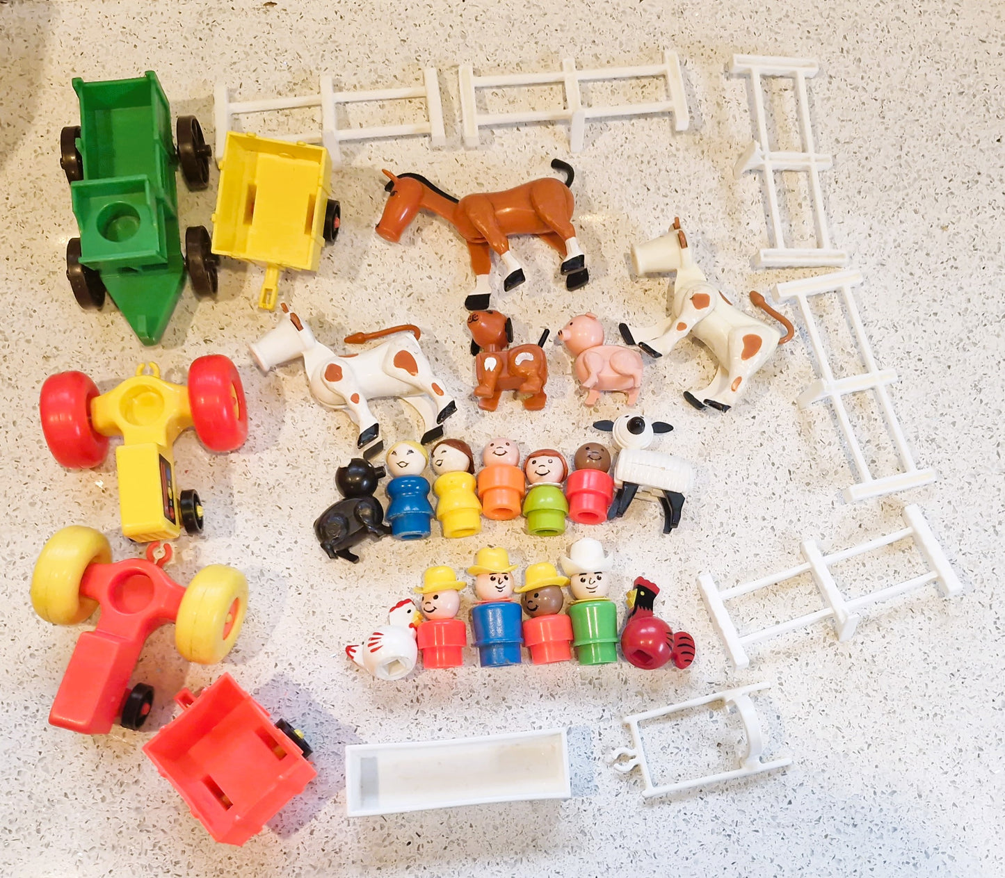 Vintage, Fisher-Price Farm, 70s, Original 1st Edition, Fisher Price Play Family Farm, Fisher-Price Play Family Farm
