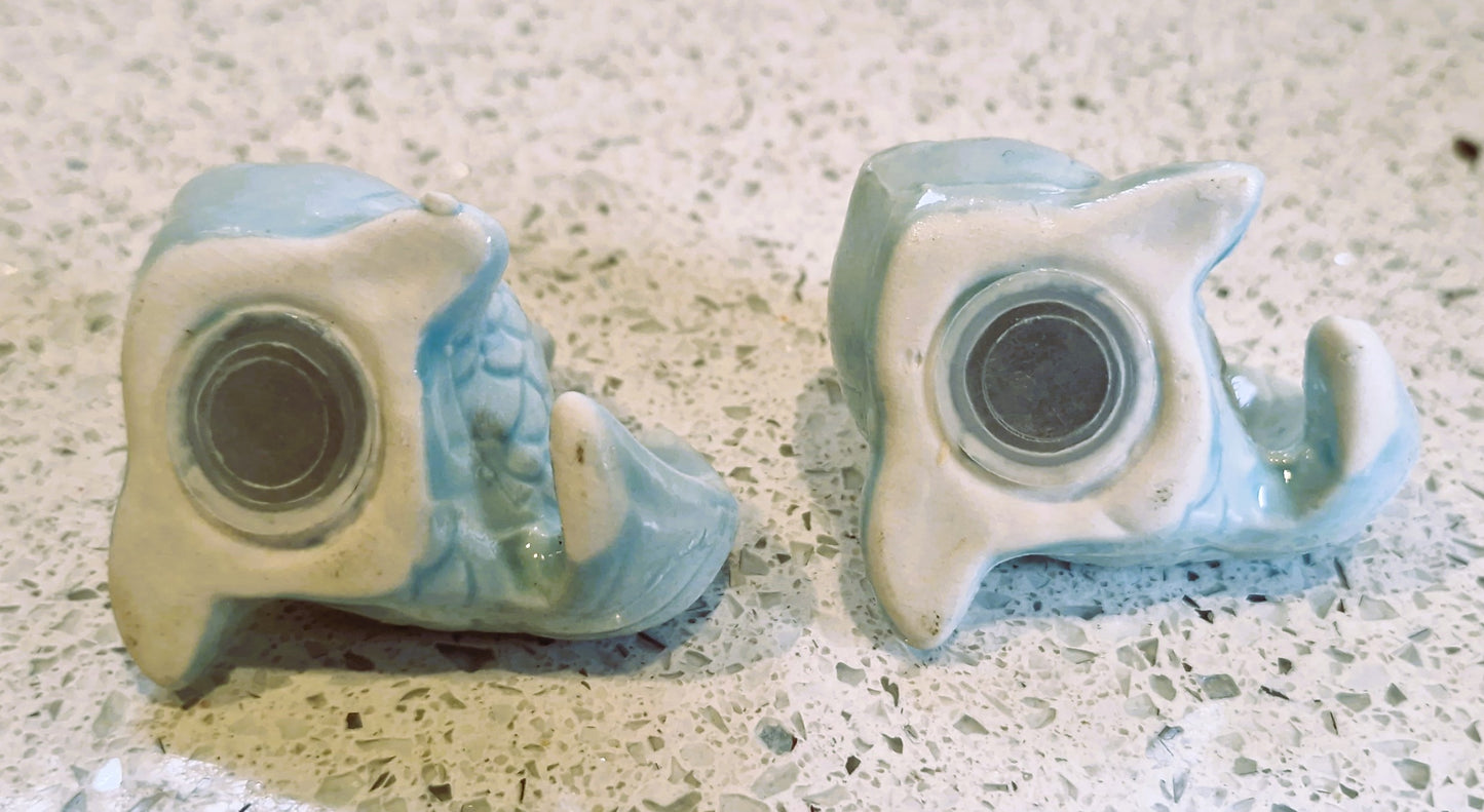 Vintage Ceramic Fish Salt and Pepper Shakers: Quirky Souvenir Set