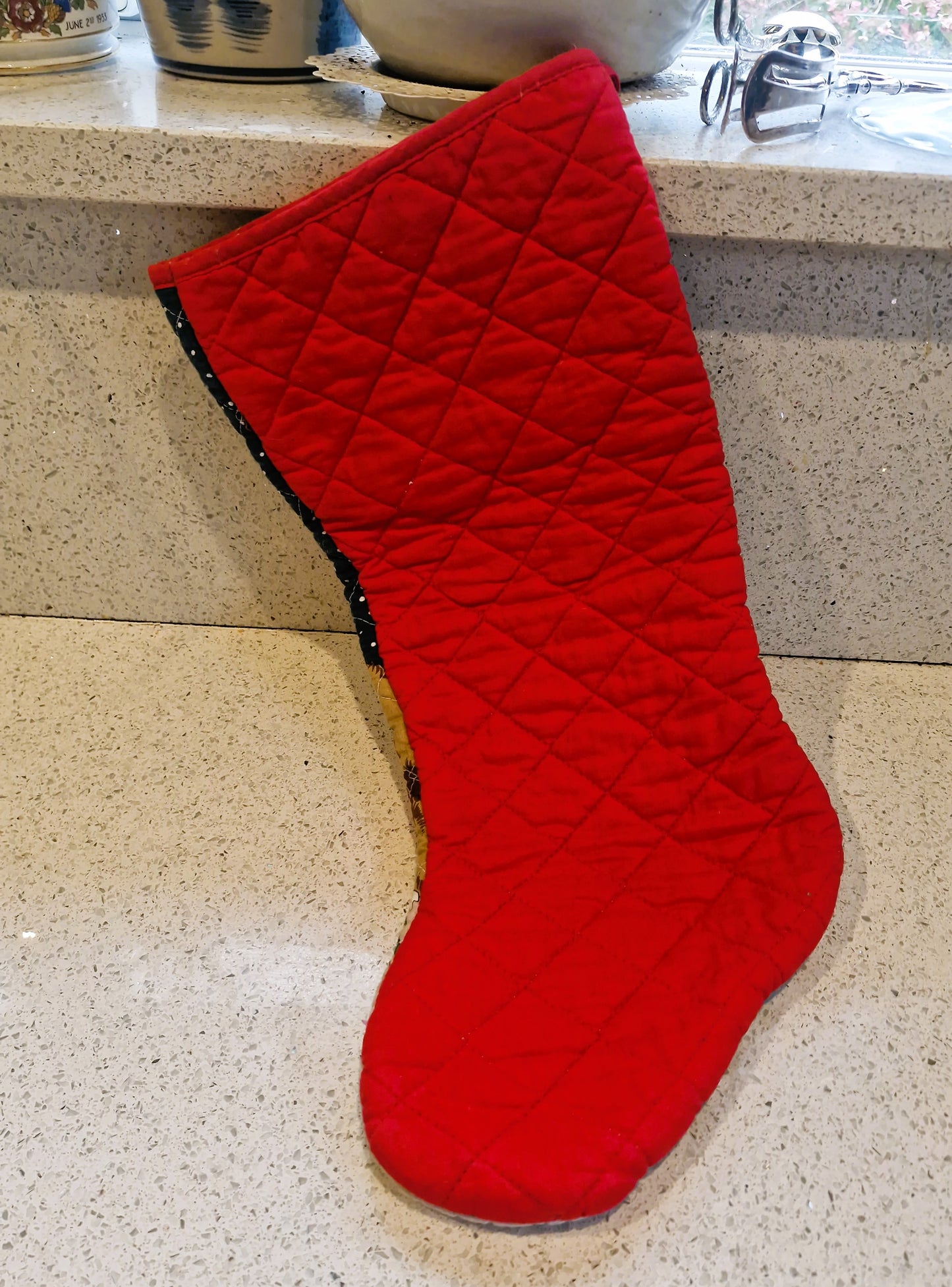 Handmade Christmas Stocking, Vintage Christmas Stocking,  Christmas, Xmas, Stocking, Kitsch, Quirky, Santa, Father Christmas