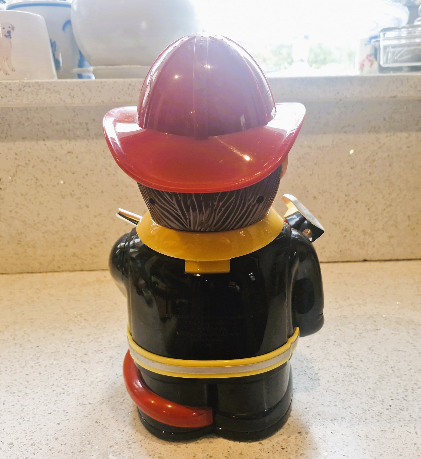 Vintage Animated Talking Fireman Cookie Jar - Fun da Mentals, 2002, Talking Cookie Jar, Gift for fireman