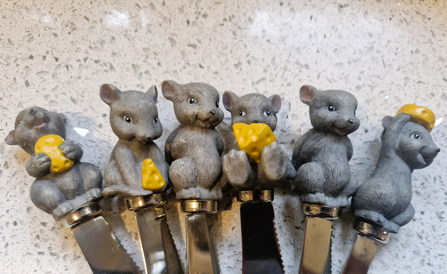 Sagaform Cheese Knife Set, Cheese Knives, Mice, Mouse, Vintage