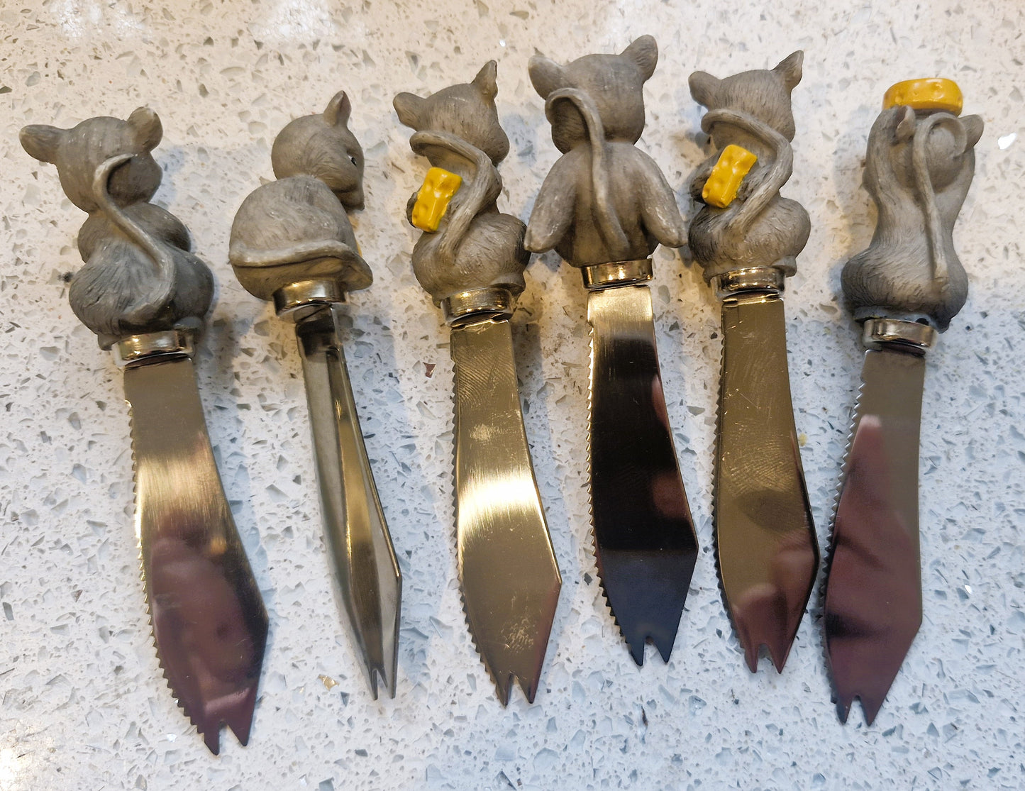 Sagaform Cheese Knife Set, Cheese Knives, Mice, Mouse, Vintage