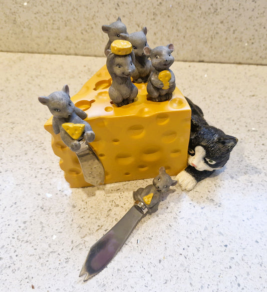 Sagaform Cheese Knife Set, Cheese Knives, Mice, Mouse, Vintage