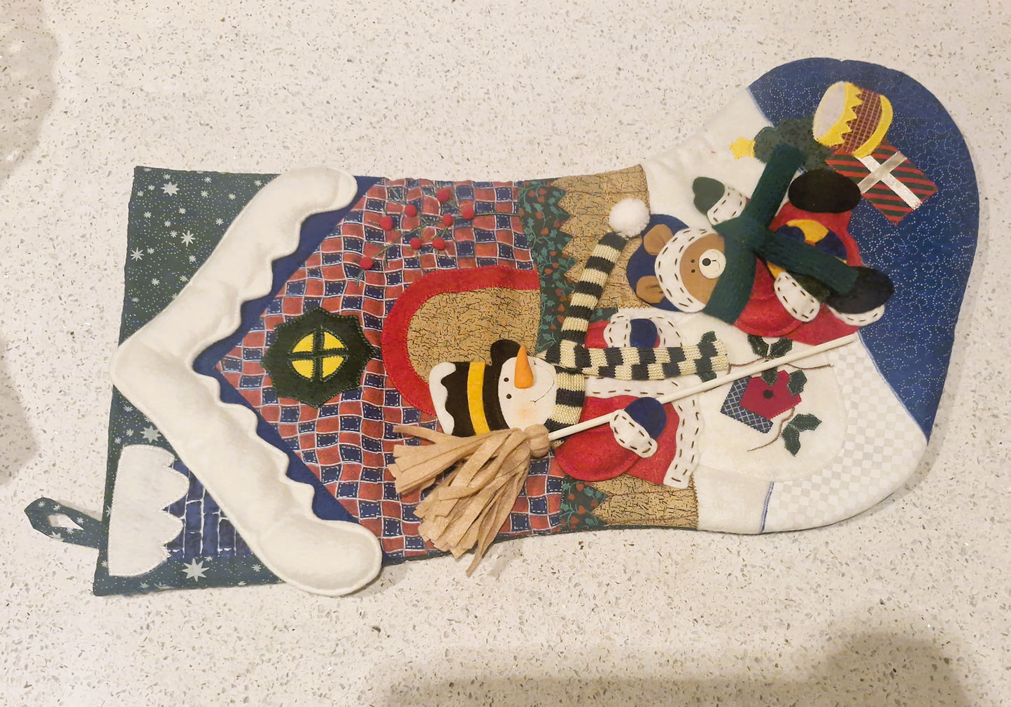 Handmade Christmas Stocking, Vintage Christmas Stocking,  Christmas, Xmas, Stocking, Kitsch, Quirky, Santa, Father Christmas