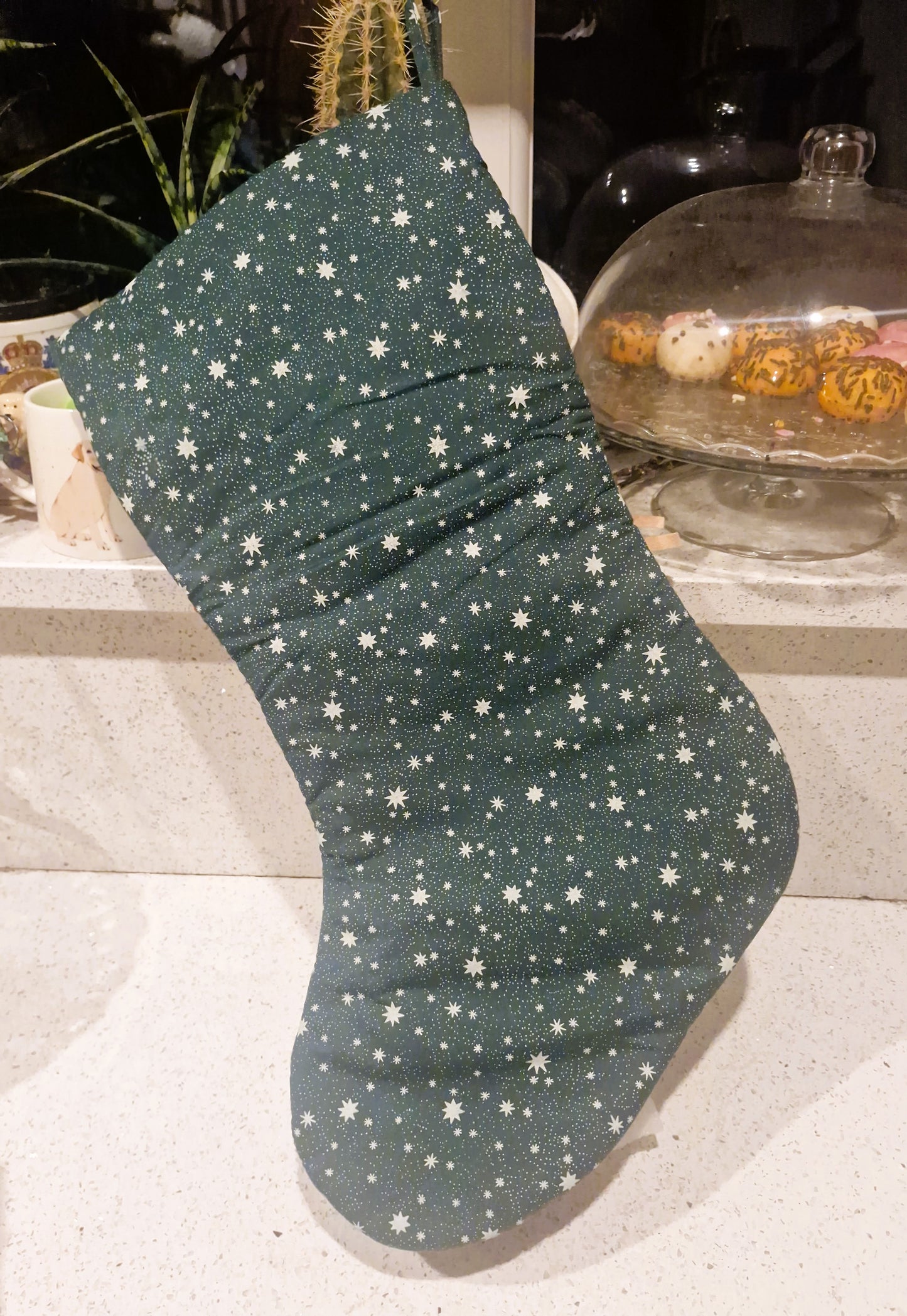 Handmade Christmas Stocking, Vintage Christmas Stocking,  Christmas, Xmas, Stocking, Kitsch, Quirky, Santa, Father Christmas