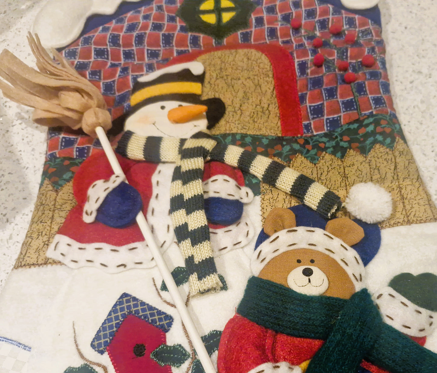 Handmade Christmas Stocking, Vintage Christmas Stocking,  Christmas, Xmas, Stocking, Kitsch, Quirky, Santa, Father Christmas