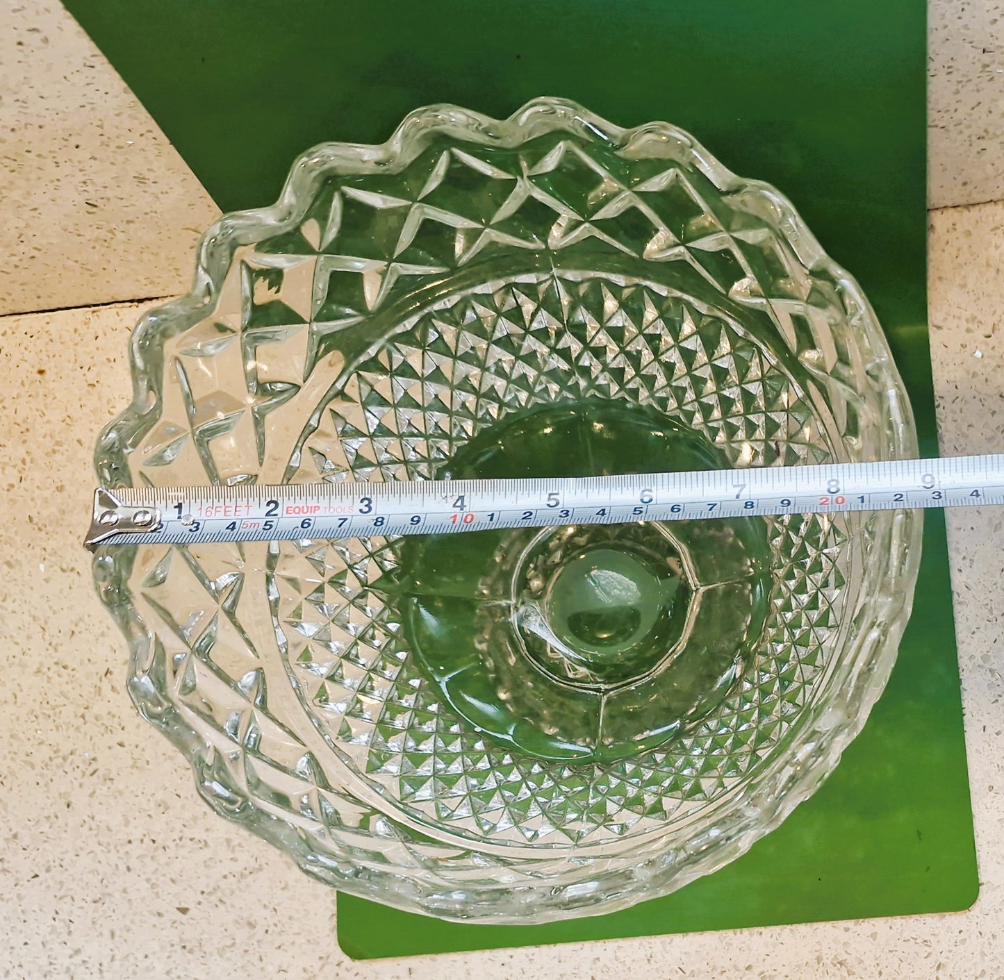 Vintage Cut Crystal Trifle Bowl: Pedestal Fruit Bowl