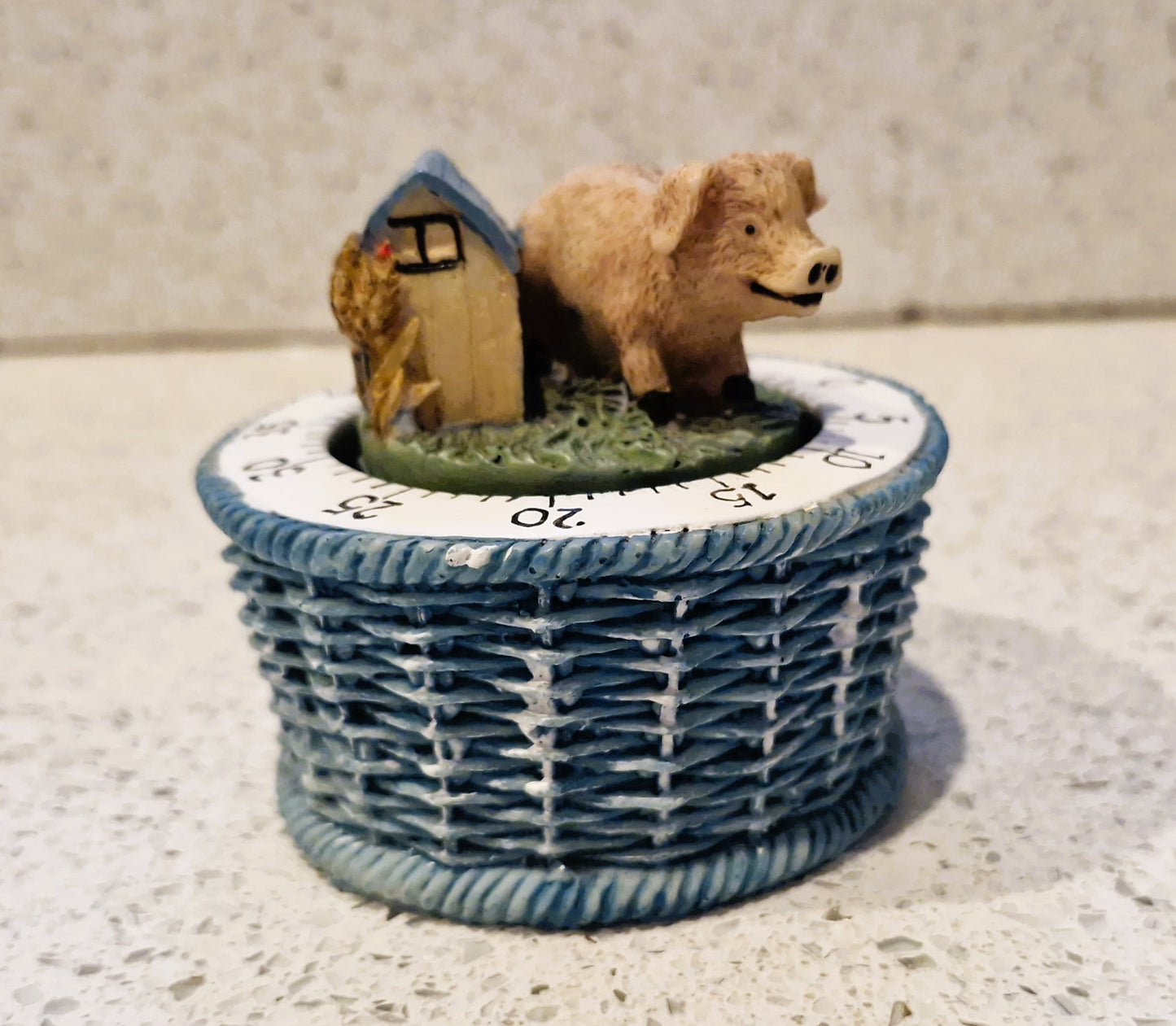 Vintage Kitchen Timer, Pig, Pig shaped, Wind up, Clock work, Bell, ringing, Kitchenailia, 80s, RARE item