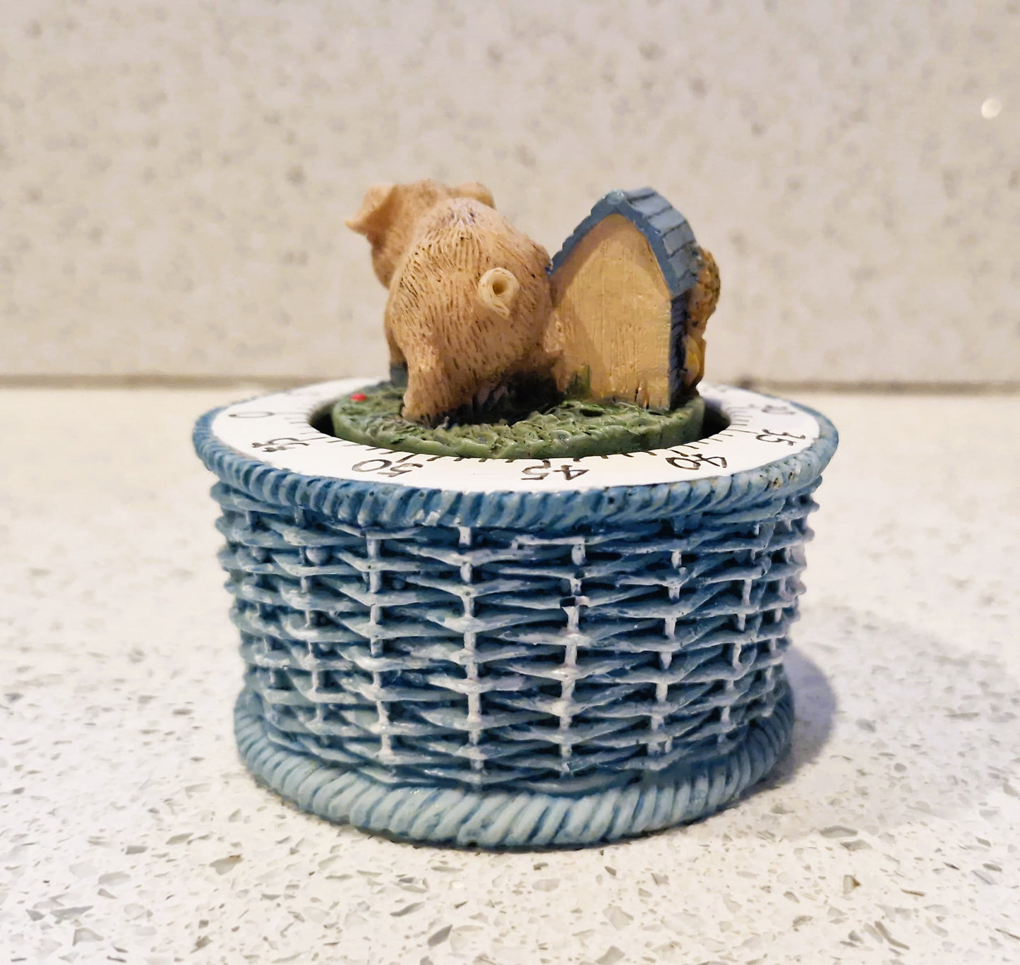 Vintage Kitchen Timer, Pig, Pig shaped, Wind up, Clock work, Bell, ringing, Kitchenailia, 80s, RARE item