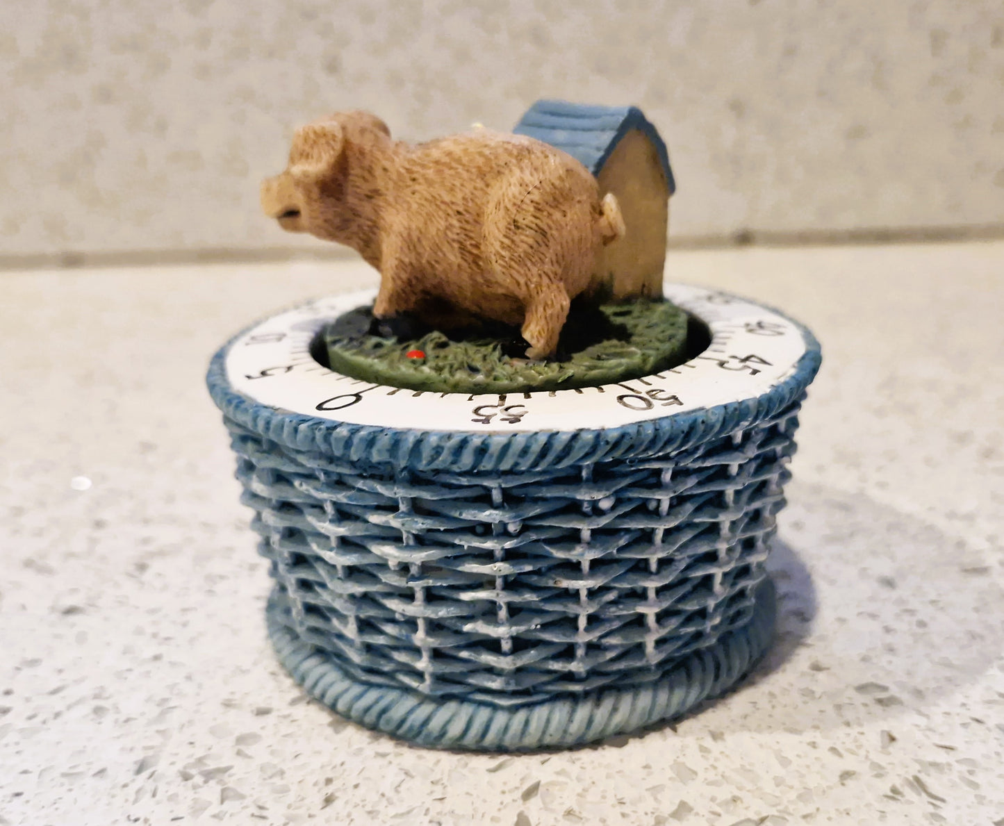 Vintage Kitchen Timer, Pig, Pig shaped, Wind up, Clock work, Bell, ringing, Kitchenailia, 80s, RARE item