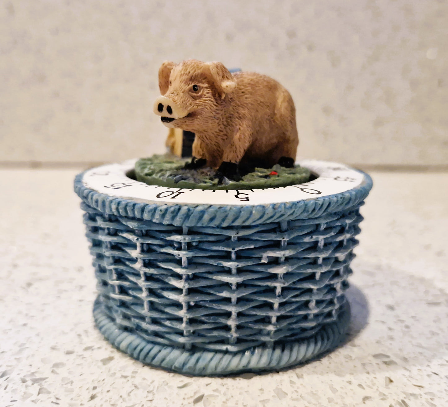 Vintage Kitchen Timer, Pig, Pig shaped, Wind up, Clock work, Bell, ringing, Kitchenailia, 80s, RARE item