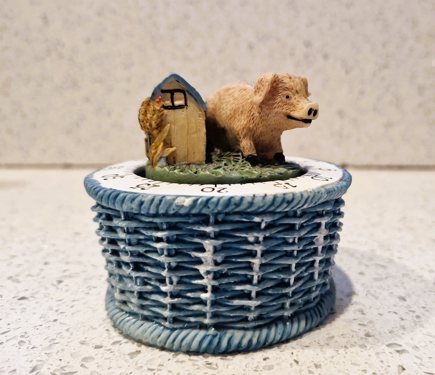 Vintage Kitchen Timer, Pig, Pig shaped, Wind up, Clock work, Bell, ringing, Kitchenailia, 80s, RARE item