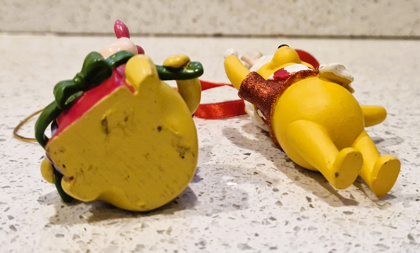 Vintage Winnie the Pooh and Piglet Christmas Ornaments