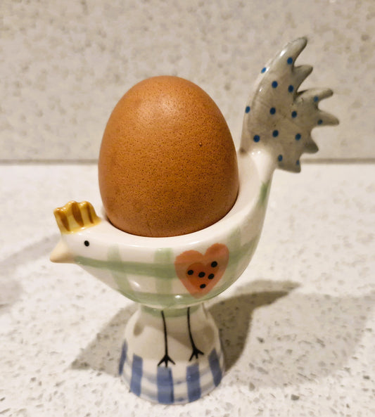 Vintage Ceramic Chicken Egg Cup: Farmhouse Kitchen Decor